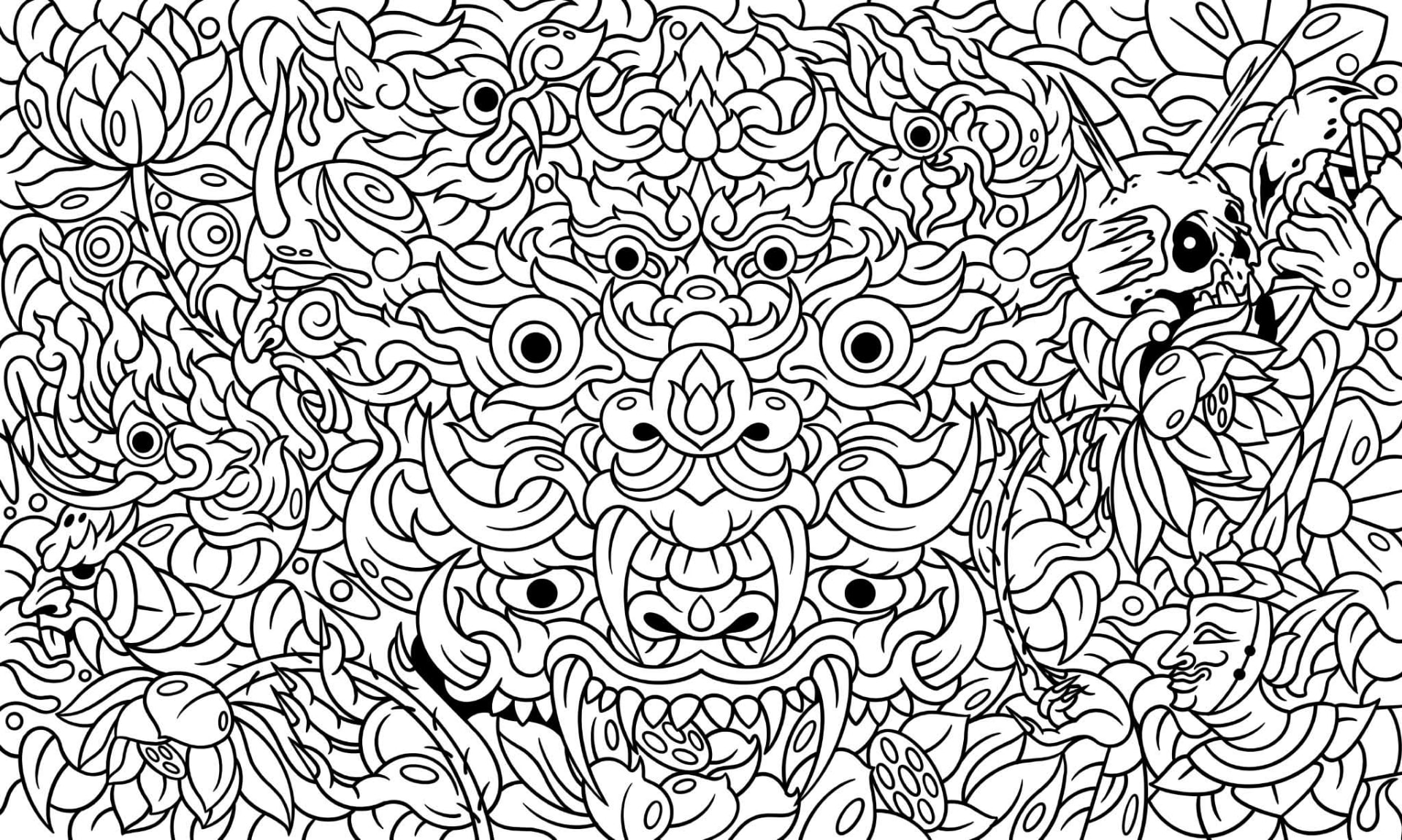 ภาพลายเส้นของผลงาน REDMUUK